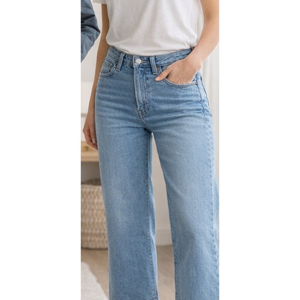 J.Crew Wide Leg Crop Jeans Womens 29 Blue Denim High Rise Casual